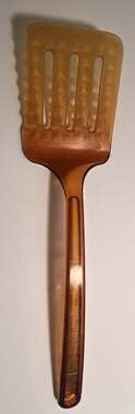 Vintage Ultratemp Amber Plastic Slotted Spatula Turner